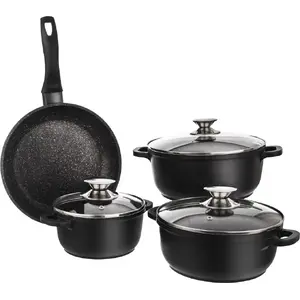 Cookware set ORION 113126 — granite-coated pots and GRANDE frying pan, universal kitchen set