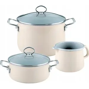 Cookware set RIESS Avorio 3-piece — Riess 3-piece saucepan and pot set