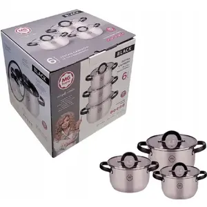 Cookware set Ambition Black Inox 6 pieces