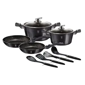Pan set Berlinger Haus BH6917, mixed 10 pcs, carbon material, frying pans Ø20/Ø24 cm, casserole Ø20 cm