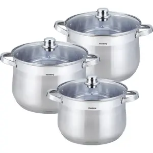 Cookware set Klausberg KB-7178 — 3 large pots 10 L / 13 L / 16 L