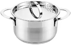 AWTools saucepan 16 cm stainless steel 1.5 L with perforated lid (model MR 3511)