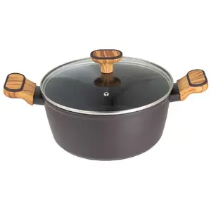Cookware saucepan BERGNER BG-56037 Charcoal 24 cm with lid