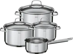 Cookware set Roesle Elegance 4-piece, stainless steel pots and pan set