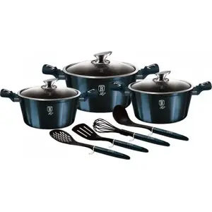 Cookware set berlinger haus 10-piece Metallic Line Aquamarine BH-6152, pots and pans set