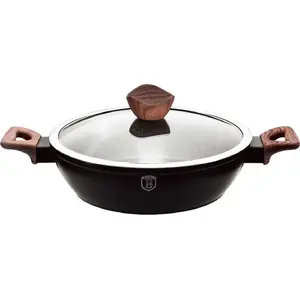 Berlinger Haus pot 28 cm BH-1739 – granite coating, Ebony Rosewood finish