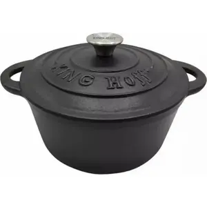 Cast Iron Casserole Pot KingHoff KH-1523, 22 cm, 2.4 L