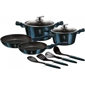Cookware set berlinger haus BH-6143 aquamarine – granite-coated pots and pans set