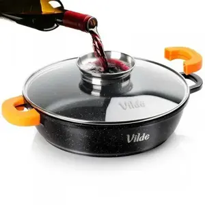 Flat Granite Pot with Lid and Aroma Valve Vilde 28 cm 3.3 L (model 199108)