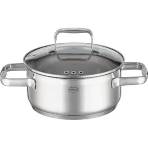 Roesle low saucepan with lid 20 cm RO-91934 — stainless steel, 20 cm diameter
