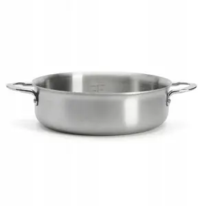 de buyer ALCHIMY low saucepan 24 cm — stainless steel cookware, flat-sided 24 cm