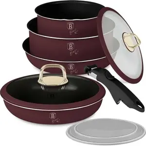 Cookware set berlinger haus BH-8254, 9-piece titanium pots and pans set