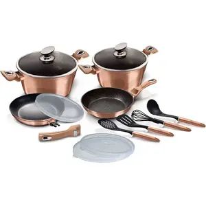 Cookware set berlinger haus BH-7058 13-piece granite coating, Rose Gold finish