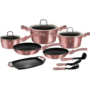 Cookware set berlinger haus BH-6044, 12-piece stainless steel set