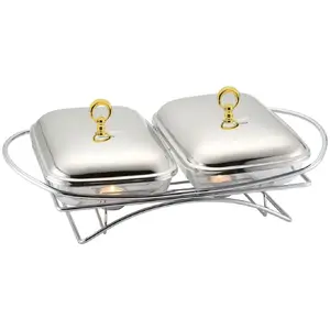 Heatproof Table Warmer Klausberg KB-7922, countertop food warmer 2×1.5 L