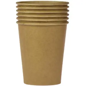 Paper cups Arpex kraft 144 pcs – disposable kraft paper drinking cups, uncoated