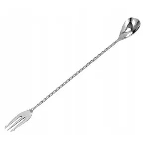 Bar Professional bārmena karote ar dakšiņu 50 cm, nerūsējošais tērauds