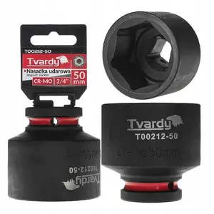 Impact Socket 3/4" 6-Point 50mm CR-MO by Tvardy