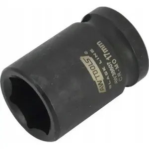 Socket 1/2" AWTools AW38611BL short hexagonal 21 mm Black Line