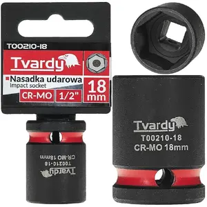 Socket impact 1/2" 6-point 18 mm CR-MO — Tvardy