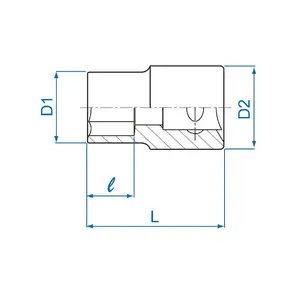 Socket 1/2" Drive, Metric 37 mm — King Tony 437516M