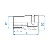 Socket Head Adapter King Tony 6575M Photo 2
