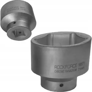 Socket 71 mm 1" 6-point for impact use Rockforce