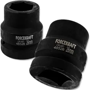 Impact Socket 26 mm 1" 6-Point, Forcekraft FK-48526