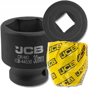 Socket wrench bit 1/2" 30 mm 6-point for impact use by JCB