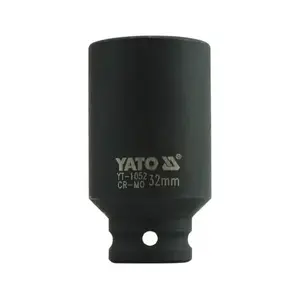 Triecienuzgriežņu ligzda YATO YT-1052, 1/2" vads, 1 galva 78 mm, melna