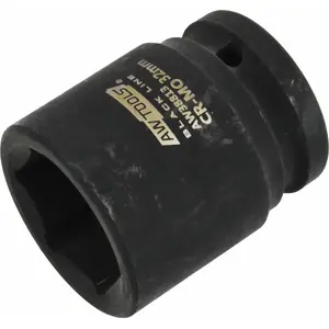 Hex Impact Socket 3/4" (19.05 mm) Short 32 mm AWTools AW38813BL Black Line