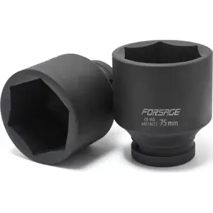 Impact deep socket 75 mm 1" (6-point) Forsage F-48510075