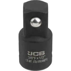 Socket adapter JCB 3/8"F to 1/2"M, drive adapter for hand and power tools