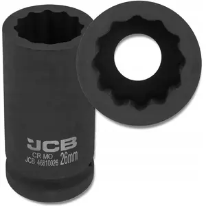 Головка ударная глубокая 3/4" 26 мм (12-гранная) - JCB