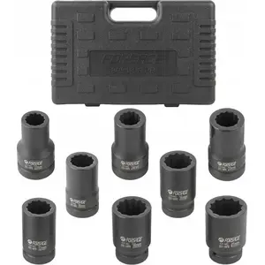 Impact Deep Socket Set Forsage 1" 8-piece 12-point (22–41 mm)