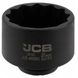 Ударная головка JCB 3/4" 80 мм, 12-гранная