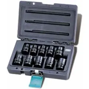 Socket set, Honiton H4001 — 1/2" hex impact sockets 11–24 mm, 10-piece
