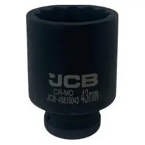 Глубокая ударная торцевая головка 3/4" 43 мм 12-гранная — JCB