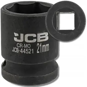 Socket bit 1/2" 21 mm 6-point for impact use, JCB JCB-44521