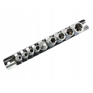 Socket set GEKO 9-piece Torx E5–E16 with 1/4" and 3/8" drive (50 pieces pack)