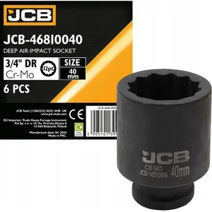 Socket bit JCB 3/4" deep 40 mm 12-point