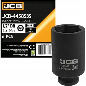 Головка ударная JCB 1/2" 35 мм 6-гранная глубокая