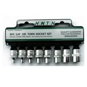 Socket set Honiton 3/8" Torx E6–E16, 8 pieces (H3008)