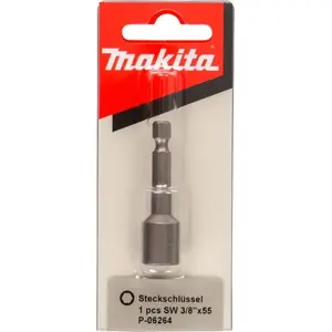 Socket Bit Adapter Makita P-06264 1/4" HEX to 3/8" Drive, 55 mm