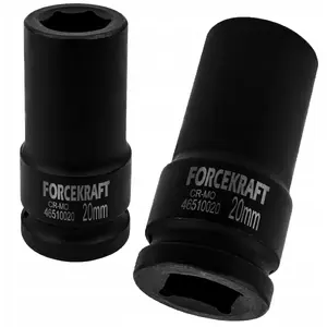 Impact Socket (Deep) 20 mm 3/4" 6-point — Forcekraft FK-46510020