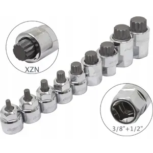 Набор LOW PROFILE торцевых головок Milwaukee ASTA XZN на планке, под 3/8" и 1/2" привод