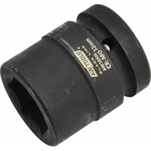 Impact Socket AWTools 1" Short 33 mm Black Line
