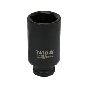Набор ударных торцевых головок YATO YT-1050, привод 1/2", черный, Ø 4.2 см, ширина 78 мм