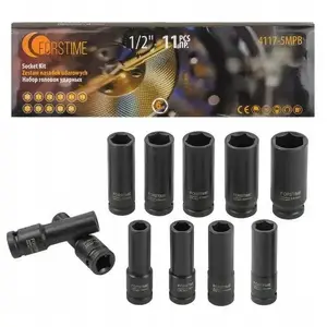 Deep Impact Socket Set 1/2" Forsage 11-piece hex (10–24 mm)