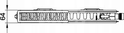 Radiators Kermi V 12/400/900 ar stiprinājumiem
